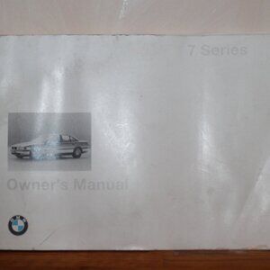Original BMW 7 Series Car Driver Manual